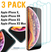 Load image into Gallery viewer, 3-Pack 9H Premium for iPhone X, XS, XR, XS Max Tempered Glass Screen Protecto
