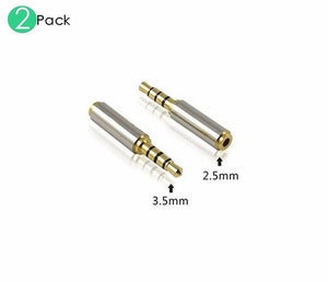 Audio Adapter 2.5mm F to 3.5mm M Cable for Xbox One Turtle Beach - 2 Pack