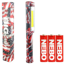 Load image into Gallery viewer, Nebo Big Larry Work Light w Magnetic Base Red/ Black/ Silver/ Camo/ USFlag 400Lm
