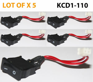 5Pcs Mini Rocker Switch Panel Mount 6A 125V AC ON/OFF  KCD11