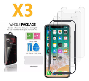 [3-Pack]  Tempered Glass Screen Cover Protector Saver For Apple iPhone X