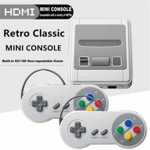 HDMI HD Super NES Mini SFC Classic Game Console Built in 621 Game + 2 Controller