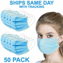 Load image into Gallery viewer, 50 PCS Face Mask Medical Surgical Dental Disposable 3-Ply Earloop Mouth Cover
