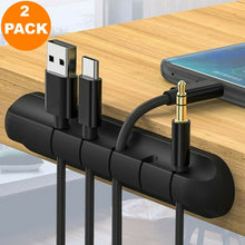 Load image into Gallery viewer, 2 Pack 5 Clips Cable Organizer Cord Management Charger Desktop Wire Holder 3M
